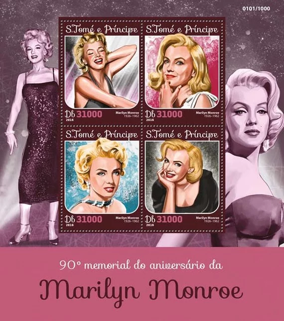 MM on postage stamps (XXXIV) Cycle Magnificent Marilyn - Part 257 - Cycle, Gorgeous, Marilyn Monroe, Beautiful girl, Actors and actresses, Celebrities, Stamps, Blonde, Collecting, Philately, USA, 2016, 1953, Hollywood, Photos from filming, Movies, Longpost