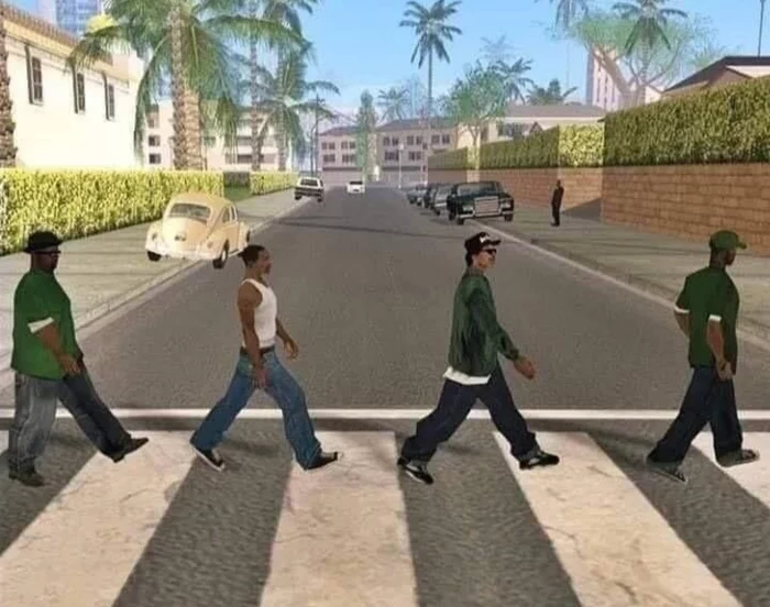 Ah shit , here comes the sun - GTA: San Andreas, The Beatles