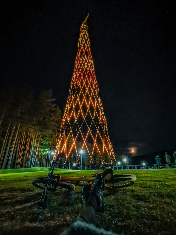 Shukhov Tower on the Oka River - My, Shukhov tower, Dzerzhinsk, Mobile photography, Video, Longpost