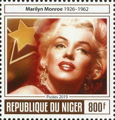 MM on postage stamps (XXIX) Cycle Magnificent Marilyn - episode 236 - Cycle, Gorgeous, Marilyn Monroe, Beautiful girl, Actors and actresses, Celebrities, Stamps, Blonde, Collecting, Philately, USA, Longpost, 20th century, 2016, Sierra Leone, 1953, Photos from filming, Movies, Hollywood, State of Niger