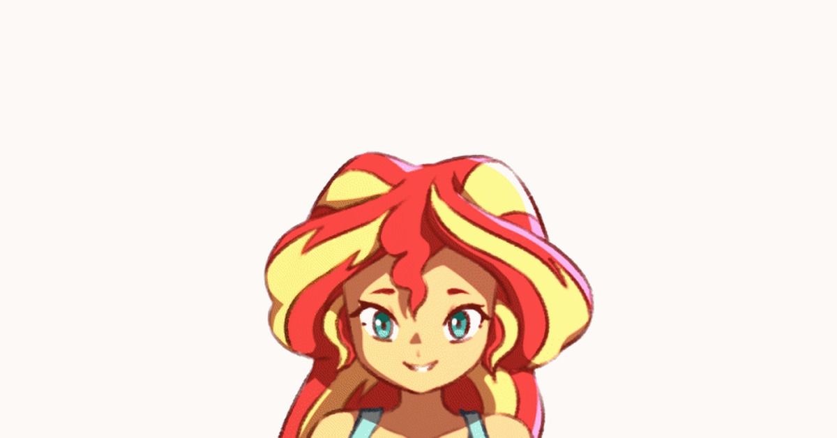 Закатя - My Little Pony, Equestria Girls, Sunset Shimmer, Rockset, MLP Edge, Гифка