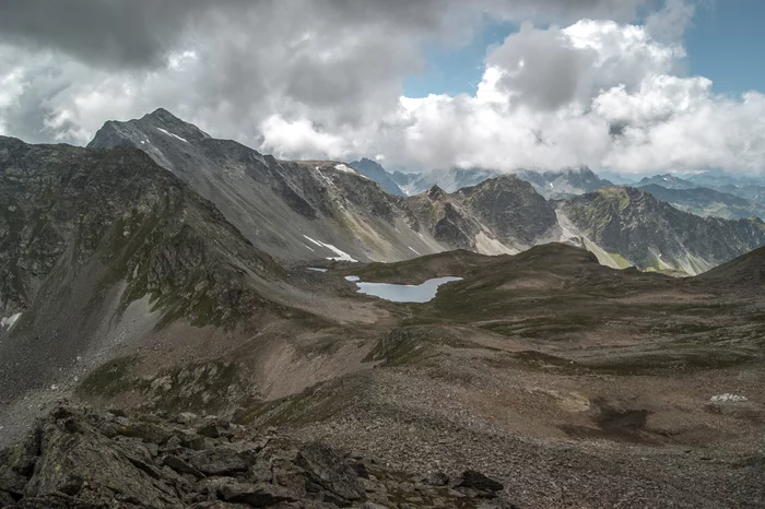 Pass - My, The mountains, The photo, Lake, Beginning photographer, Tourism, Hike, Arkhyz, Mountain tourism, , beauty of nature