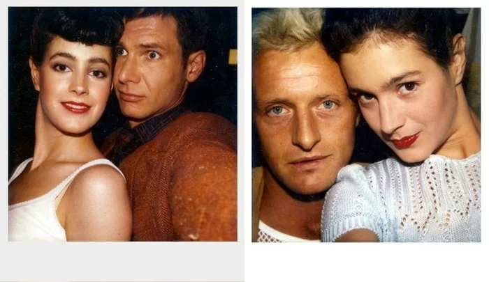 Personal photos of the actors from the filming of the film Blade Runner - The photo, Polaroid, Movies, Blade runner, Actors and actresses, Celebrities, Behind the scenes, Harrison Ford, Photos from filming, Rutger Hauer, Sean Young