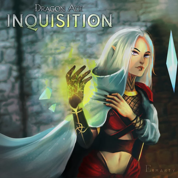 RIN | Dragon Age INQUISITION - My, Elves, Fan art, Fantasy, Games, Dragon age inquisition, Characters (edit), Art, Girls