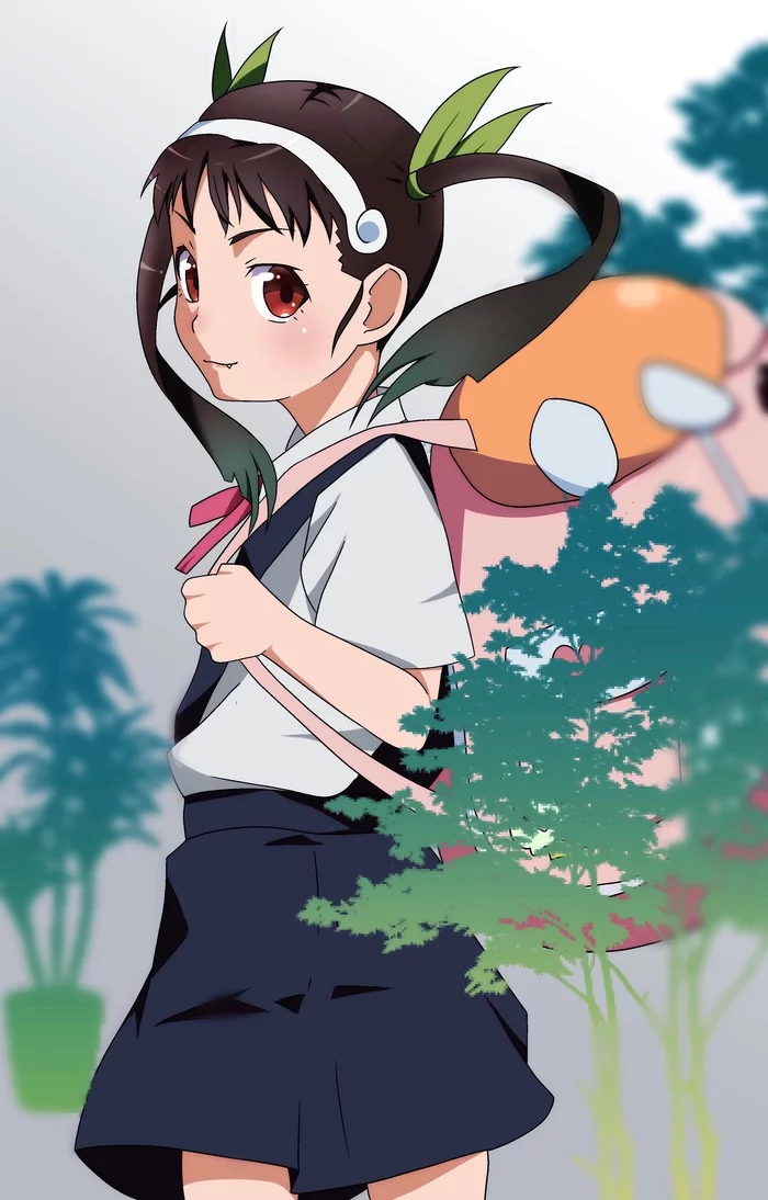 Mayoi - Anime, Anime art, Monogatari series, Hachikuji Mayoi, Drawdream1025