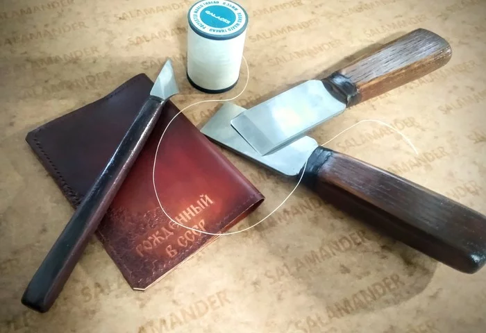 I cut down a couple of knives - My, Leather, Tools, Leather products, Needlework without process, Photo on sneaker, Longpost