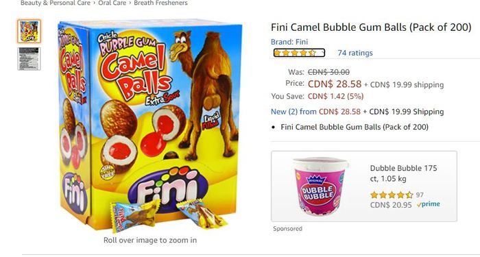 Camel Bubble Gum Balls Buble gum, , , , 