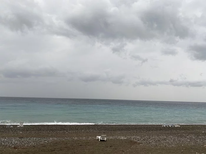 Loneliness and the sea - My, Sea, Black Sea, Beach, The photo