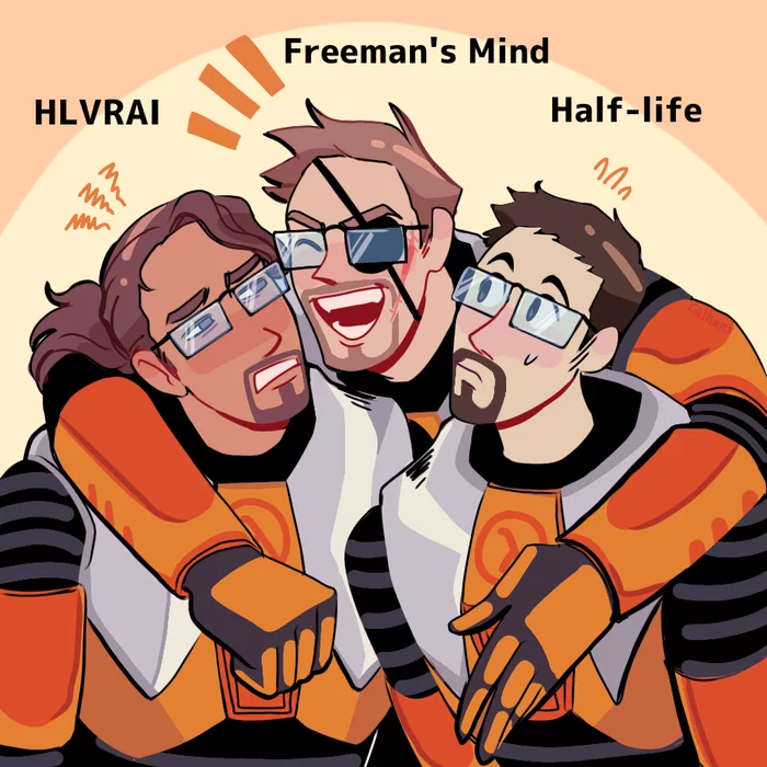 Three Freemans - Art, Half-life, Gordon Freeman