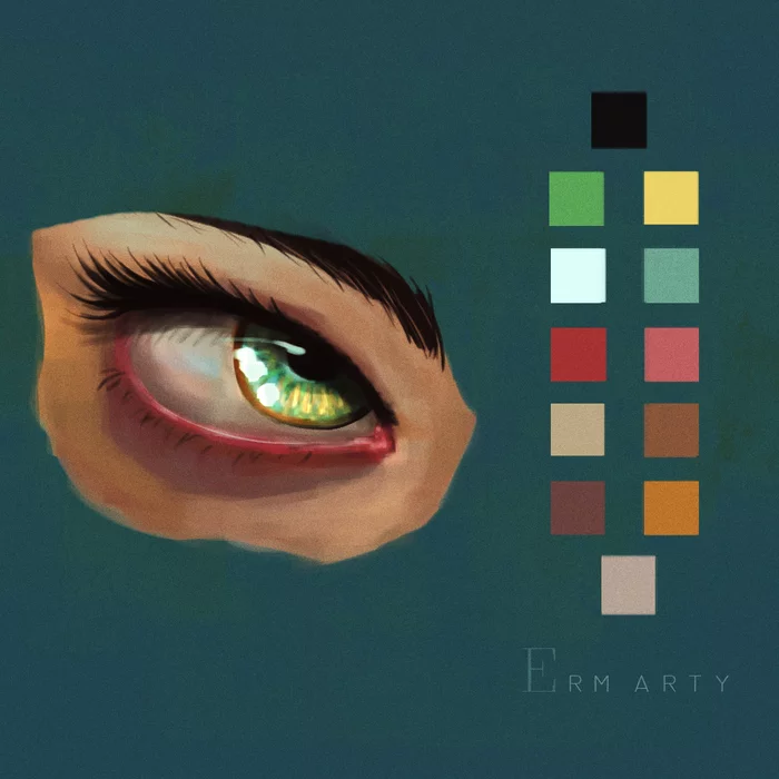 Eye practice ~ - My, Eyes, Art, Digital drawing, Anatomy, Sketch, Illustrations, Photoshop, Wacom, Green eyes