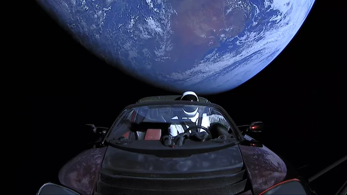 Tesla Roadster - approaching Mars - My, Tesla Roadster, Spacex, Falcon heavy, Elon Musk