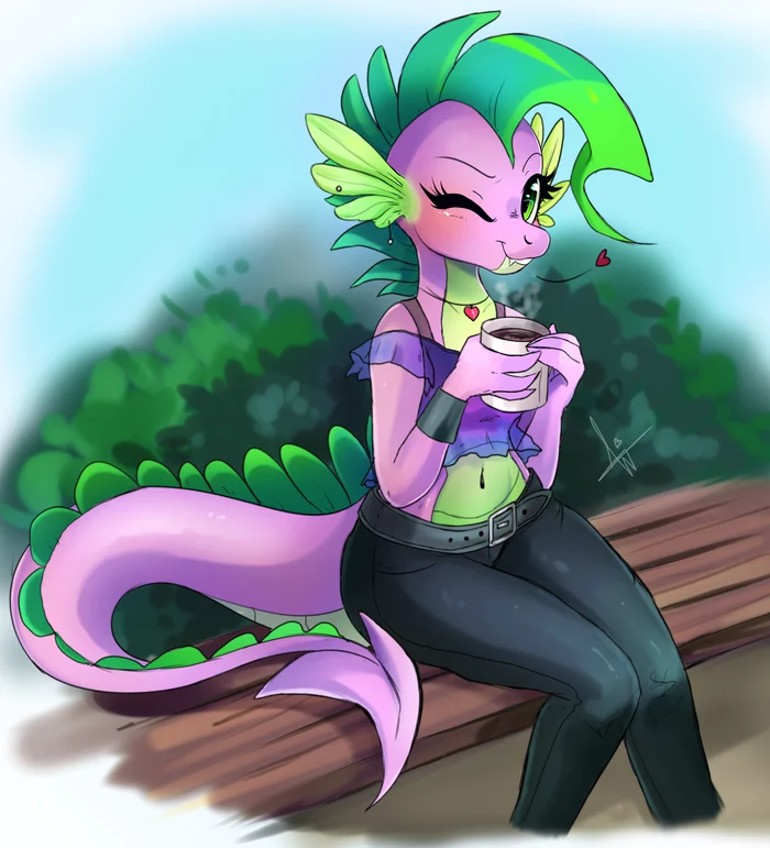 Cutie Spikey-Wikey - My little pony, Spike, Anthro, Rule 63