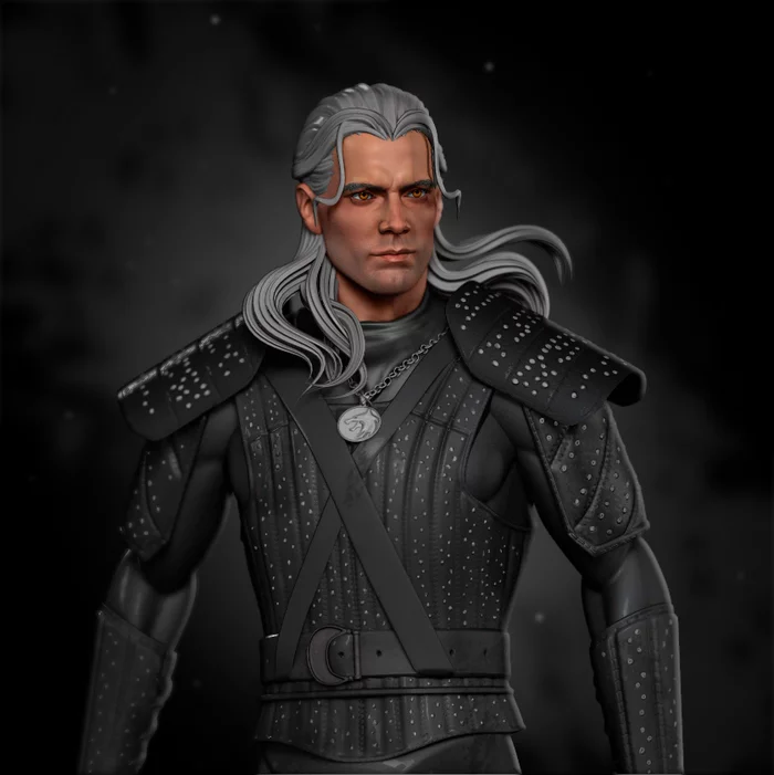 Geralt - My, 3D, 3D печать, Witcher, Henry Cavill, Zbrush, 3D modeling, Netflix