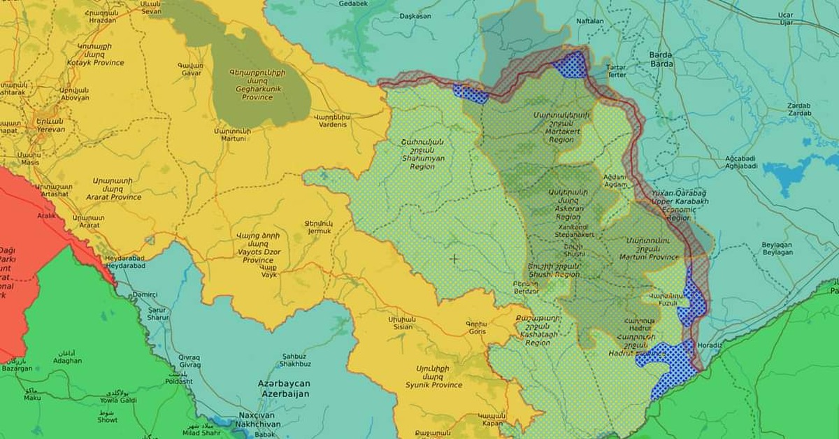 Карта армении и нагорного