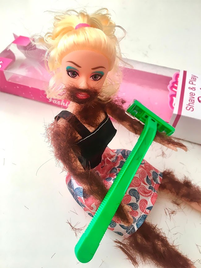 , Shave&play barbie doll , ,  ?, 