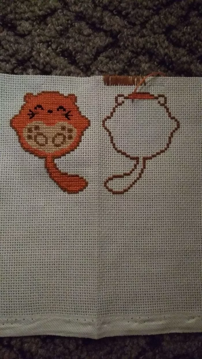 Evolution of cats - My, Cross-stitch, Needlework with process, cat, Longpost