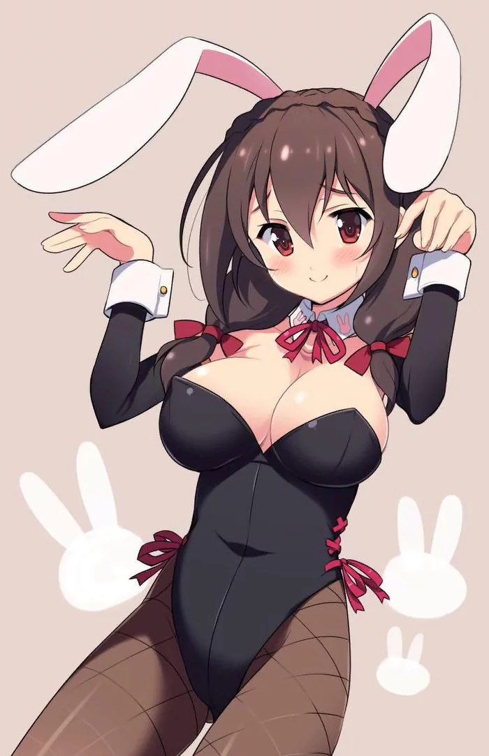 Зайка Юн-юн - NSFW, Konosuba, Yunyun, Anime Art, Bunnysuit, Аниме