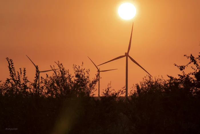 Dawn - My, The photo, Wind generator, dawn, Morning, Rostov region