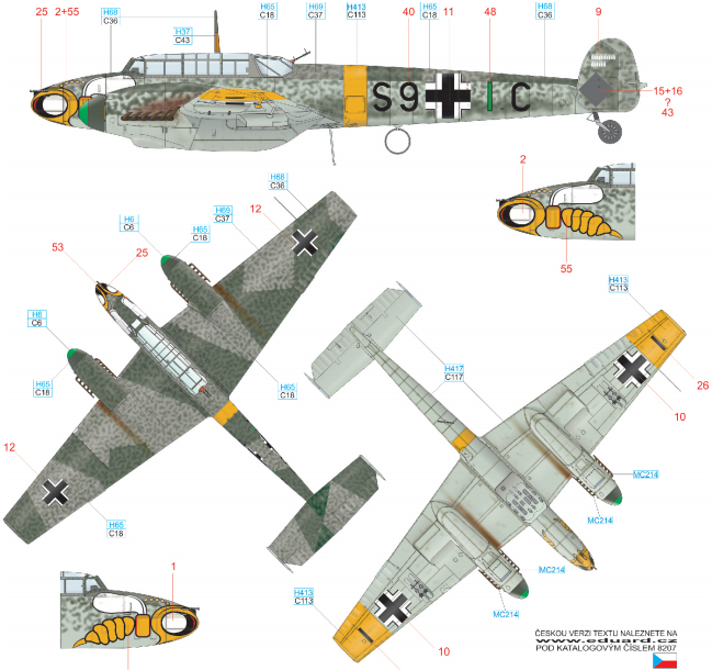 Моя третья модель Eduard BF-110F 1/48 - Моё, Мессершмитт, Самолет, Авиация, Аэрограф, Длиннопост