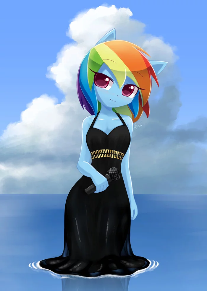 Дашка - My Little Pony, Equestria Girls, Антро, Rainbow Dash, Howxu