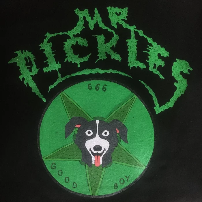 Satanic dog - My, Cartoon network, Mr. Pickles, Painting, Needlework, Fancy clothes, Longpost