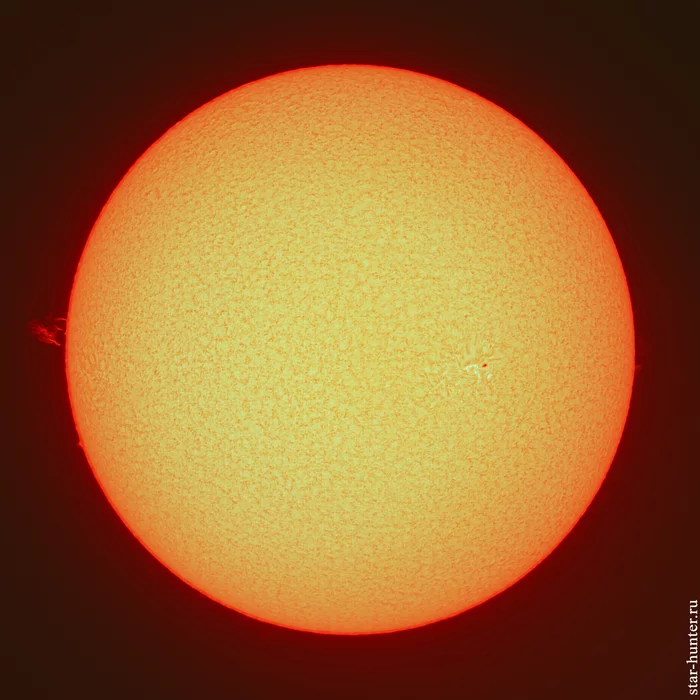 Водородное Солнце, 21 октября 2020 года, 11:01 - Моё, Солнце, Астрофото, Астрономия, Космос, Starhunter, Анапа, Анападвор