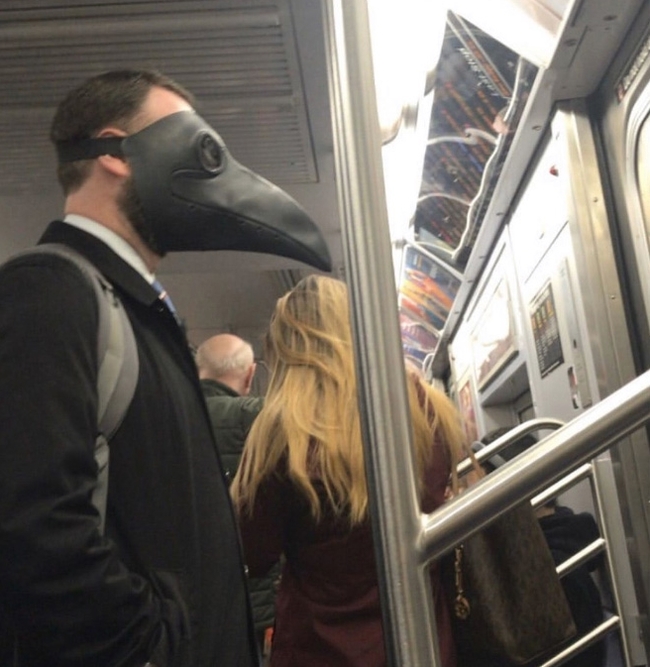 Funny masks you can see on the subway during coronavirus - Coronavirus, Pandemic, Humor, Metro, People, Longpost