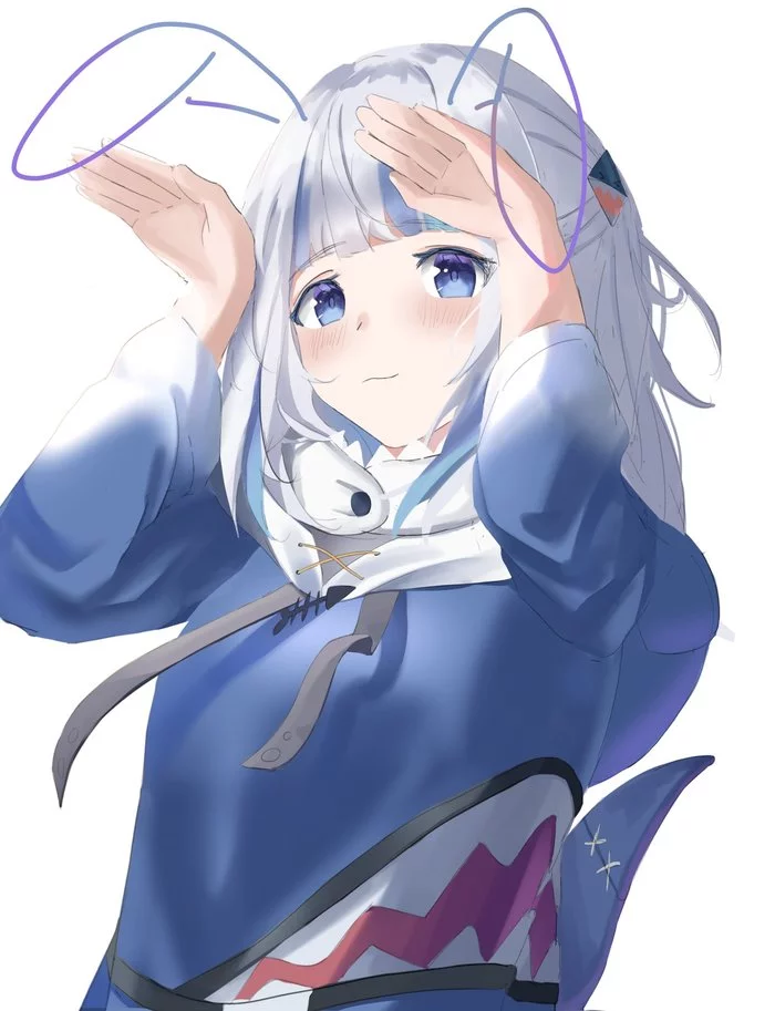 Gawr Gura Set - Аниме, Anime Art, Gawr Gura, Hololive, Акула, Плюшевые игрушки, Длиннопост