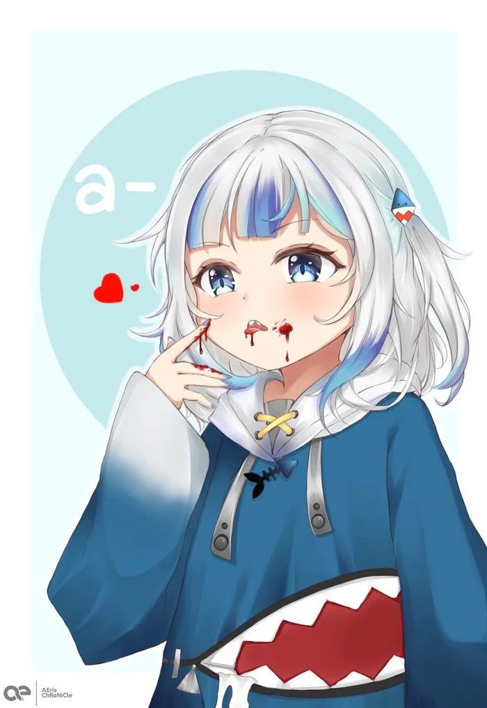 Gawr Gura Set - Аниме, Anime Art, Gawr Gura, Hololive, Акула, Плюшевые игрушки, Длиннопост