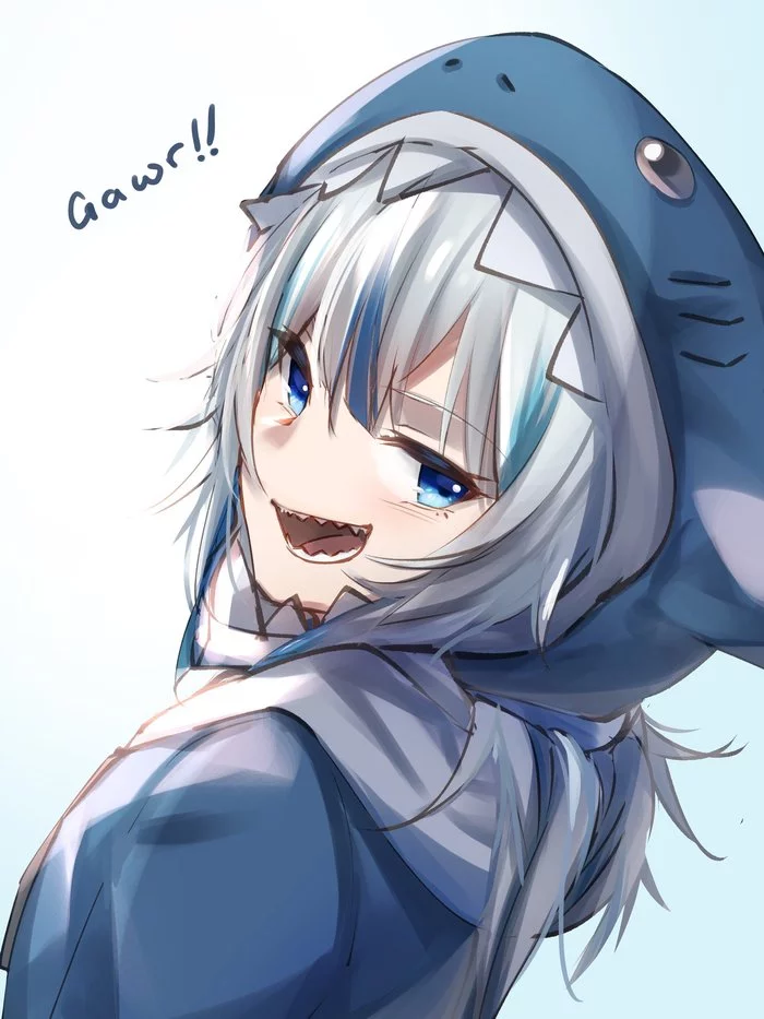 Gawr Gura Set - Аниме, Anime Art, Gawr Gura, Hololive, Акула, Плюшевые игрушки, Длиннопост
