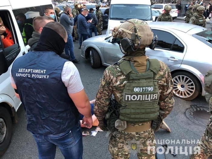 Как спецназ в центре Киева задерживал грабителей