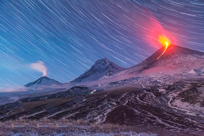 Fiery Kamchatka - My, Kamchatka, Volcano, Eruption, Lava, Nature, Landscape, Travels, Video, Longpost, Klyuchevskoy Volcano