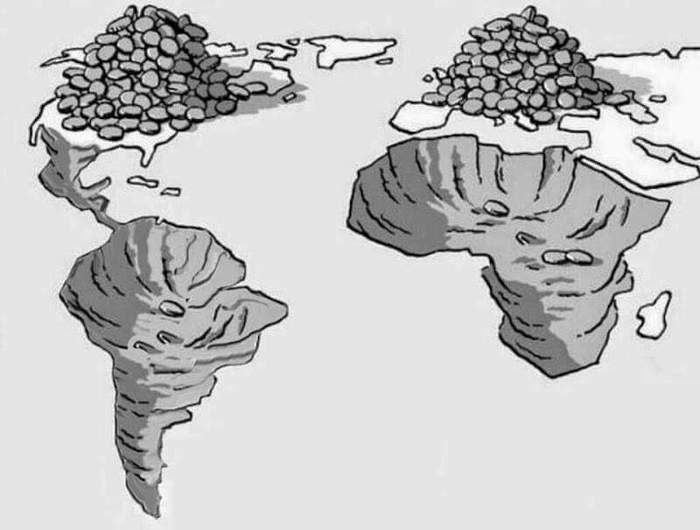 A history lesson in one image! - South America, Poverty, Europe, History lesson, Colonialism, Africa, Images, North America, , Money, Story