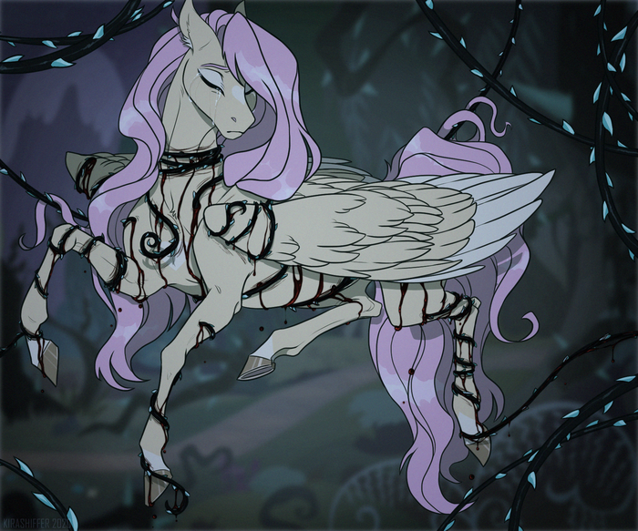    My Little Pony, Fluttershy, Grimdark, Darkpony, Ponyart