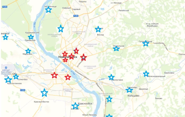 Электронная карта кладбищ новосибирска