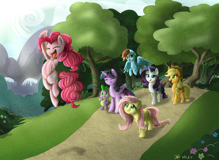   My Little Pony, Mane 6, Twilight Sparkle, Rainbow Dash, Rarity, Applejack, Fluttershy, Pinkie Pie, Spike