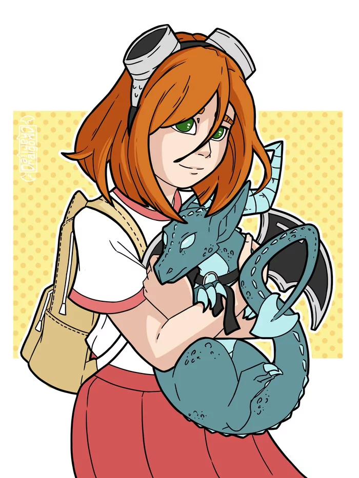 Hugs - My, Drawing, Digital drawing, The Dragon, Girls, Sketchbook, Dragoncharlie, Longpost