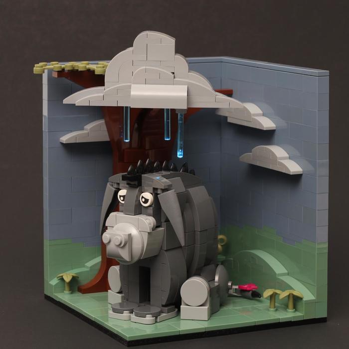 My mood this fall is Eeyore from Winnie the Pooh - The photo, Constructor, Lego, Homemade, Donkey Eeyore, Instructions, Sadness