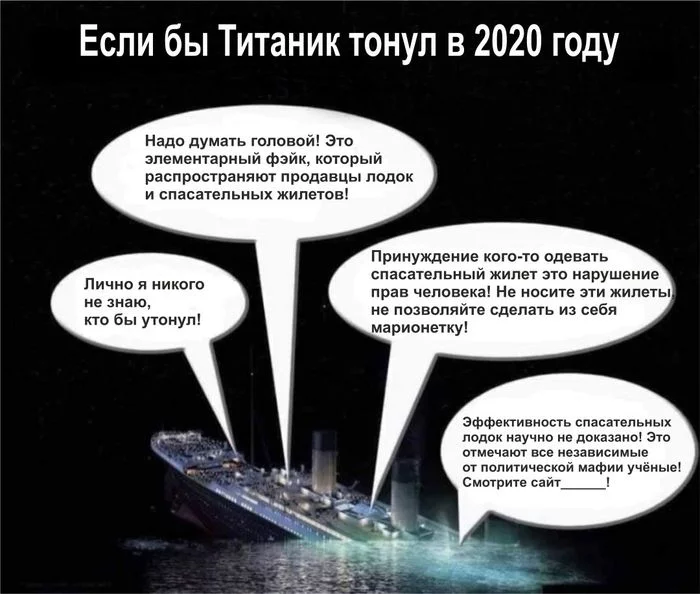 Titanic 2020 - Coronavirus, Picture with text, Humor, Mask, Titanic, 2020