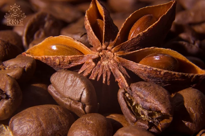 Coffee - My, The photo, Coffee, Macro photography, Cinnamon, Star anise