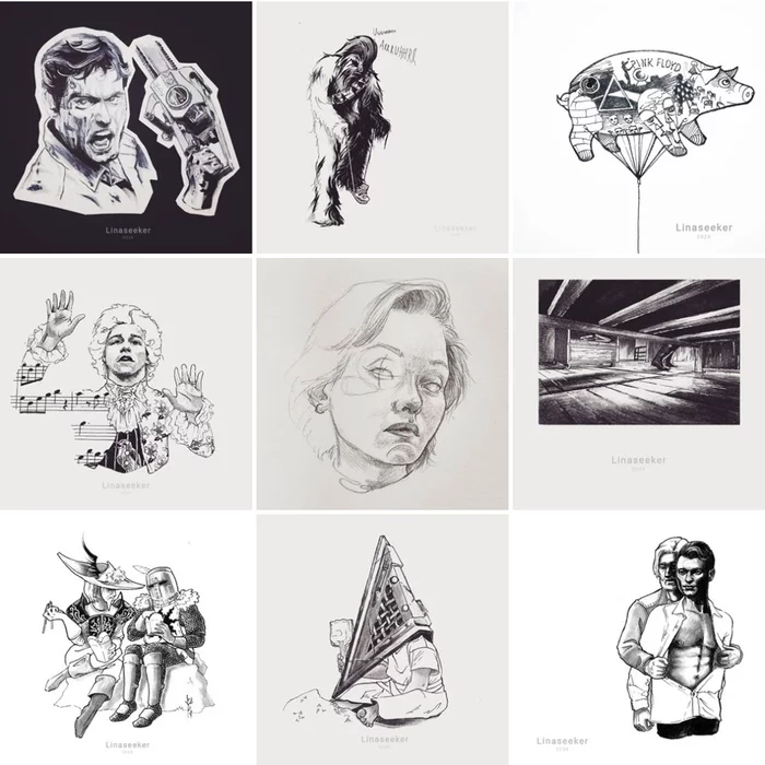 Completed 31 sketches for inktober 2020 - My, Inktober, Star Wars, Dark souls, Dota 2, Xcom, Art, Drawing, Instagrammers