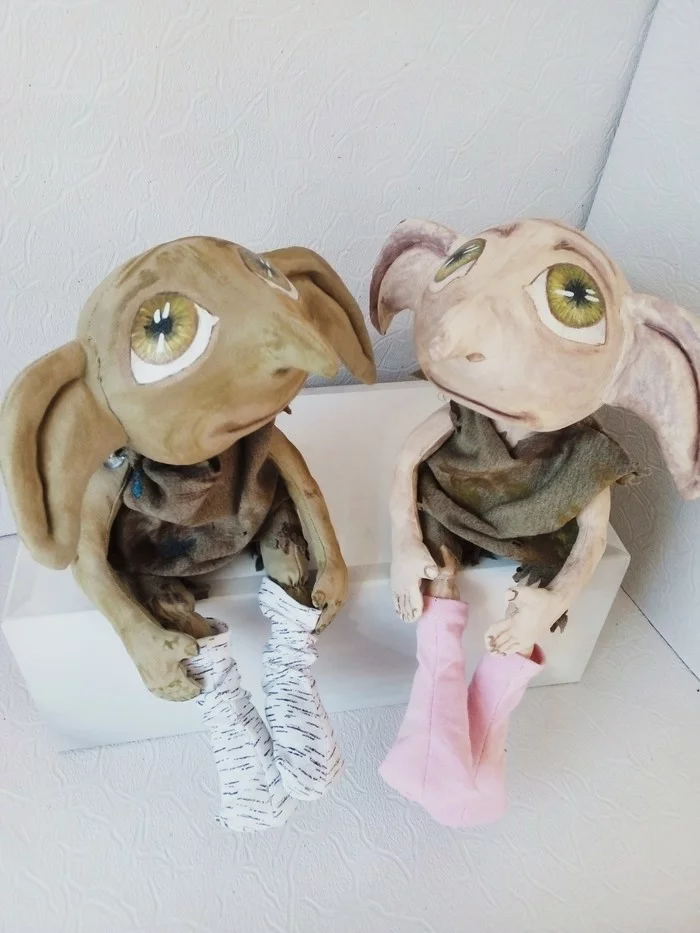 Dobby the free elf!!! - My, Hobby, Textile doll, Dobby is free, Interior toy, Needlework without process