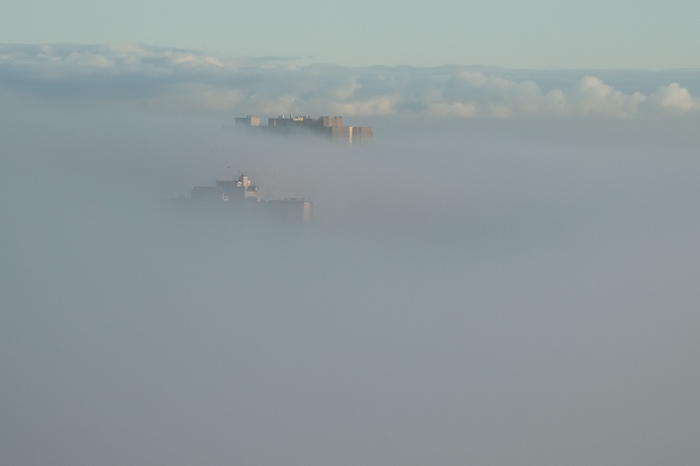 Above the clouds - My, The photo, Fog, Saint Petersburg, Longpost