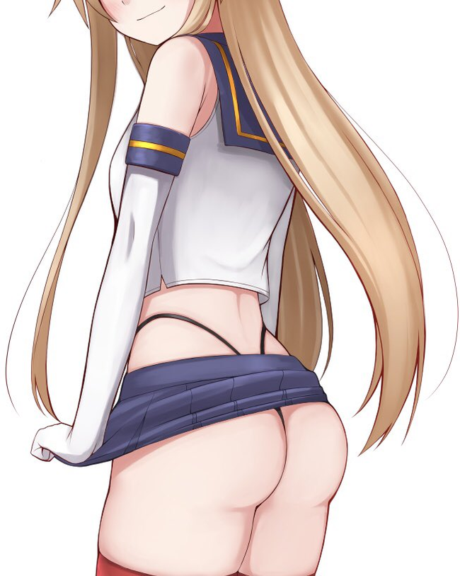 Ii Oshiri no HI - NSFW, Kantai Collection, Shimakaze, Аниме, Anime Art, Попа