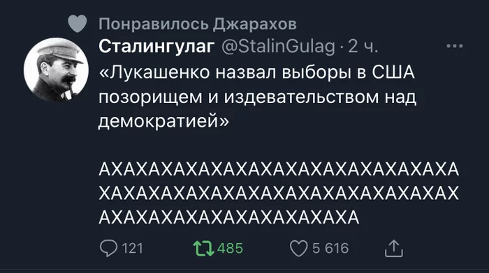 Действительно - Александр Лукашенко, Выборы, Twitter, Stalingulag