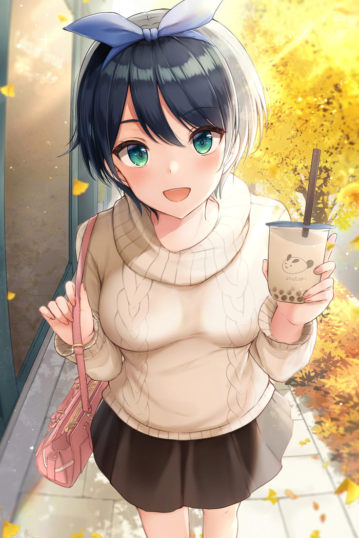 Wanna take a sip? Sarashina Ruka, Kanojo okarishimasu, Anime Art, 