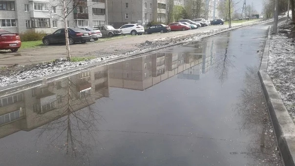 What is autumn - these are puddles - Puddle, Beautification, Petrozavodsk, Longpost