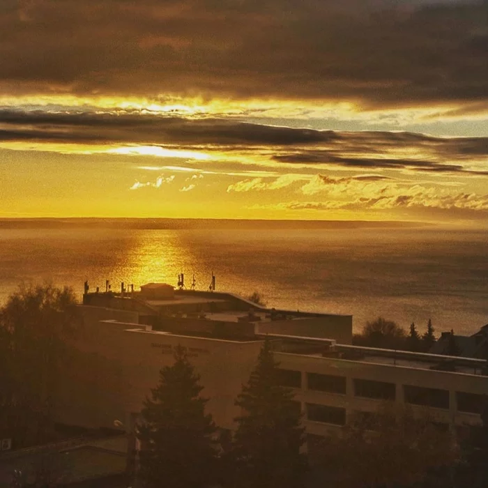 Dawn over the Volga - Ulyanovsk, dawn, Volga river