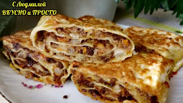 Delicious lavash meat pies in 10 minutes - My, Recipe, Video recipe, Food, Cooking, Kitchen, Bakery products, Pies, Pita, Preparation, Yummy, The best, Video, Longpost