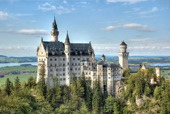 Neuschwanstein Castle in Bavaria - Lock, Neuschwanstein, Germany, Longpost